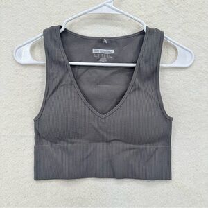 Forever 21 Gray Padded Sports Bra/Cropped Tank